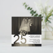 Invitation 25e anniversaire de mariage 5.25 x 5.25 (Debout devant)