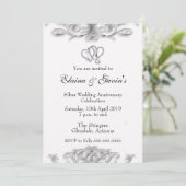 Invitation 25e anniversaire de mariage argent (Debout devant)