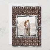Invitation 25e Anniversaire de Mariage Argent Bois Rustique (Devant)