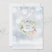 Invitation 25e anniversaire de mariage Argent Floral Hiver (Dos)