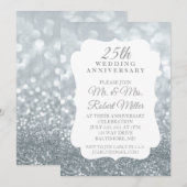 Invitation - 25e anniversaire de mariage Argent sc (Devant / Derrière)