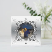 Invitation 25e Anniversaire de Mariage Argenté Ajouter une Ph (Debout devant)