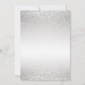 Invitation 25e anniversaire de mariage argenté pailleté | tex (Dos)