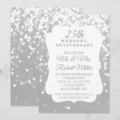 Invitation - 25e anniversaire de mariage Argenté s (Devant / Derrière)