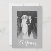 Invitation 25e Anniversaire de Mariage avec Photo Argent Bros (Devant)