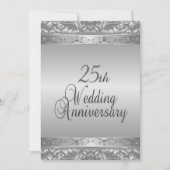 Invitation 25e anniversaire de mariage d'argent (Devant)