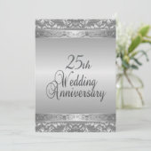 Invitation 25e anniversaire de mariage d'argent (Debout devant)