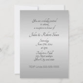 Invitation 25e anniversaire de mariage d'argent (Dos)