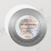 Invitation 25e anniversaire de mariage d'argent (Devant / Derrière)