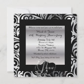 Invitation 25e anniversaire de mariage d'argent (Dos)
