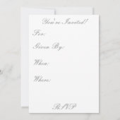 Invitation 25e anniversaire de mariage de mariage (Dos)