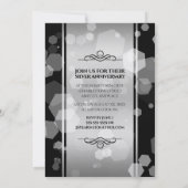 Invitation 25e anniversaire de mariage de noces d'argent élég (Dos)