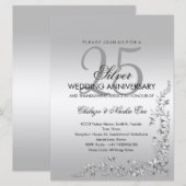 Invitation 25e anniversaire de mariage décoration (Devant / Derrière)