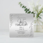 Invitation 25e anniversaire de mariage décoration (Debout devant)