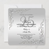 Invitation 25e anniversaire de mariage décoration (Devant)