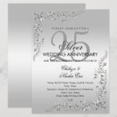 Invitation 25e anniversaire de mariage décoration (Devant / Derrière)
