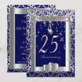 Invitation 25e anniversaire de mariage | DIY Texte (Devant / Derrière)