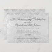 Invitation 25e anniversaire de mariage élégant (Devant / Derrière)