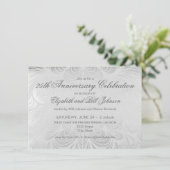 Invitation 25e anniversaire de mariage élégant (Debout devant)