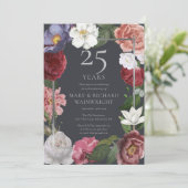Invitation 25e Anniversaire de Mariage en Rose de Campagne Ar (Debout devant)