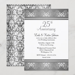 Invitation 25e anniversaire de mariage   fait maison