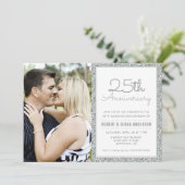 Invitation 25e anniversaire de mariage faux paille (Debout devant)