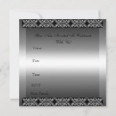 Invitation 25e anniversaire de mariage fête argent (Dos)