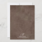 Invitation 25e anniversaire de mariage floral marron et blanc (Dos)