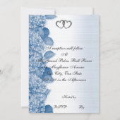 Invitation 25e anniversaire de mariage Hydrangea bleue (Dos)