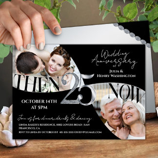 Invitation 25e anniversaire de mariage Moderne et Intemporel