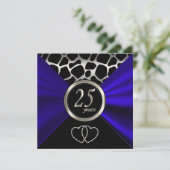 Invitation 25e anniversaire de mariage | motif girafe (Debout devant)