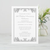 Invitation 25e anniversaire de mariage motif parch (Debout devant)