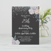 Invitation 25e Anniversaire de Mariage Noces d'Argent (Debout devant)