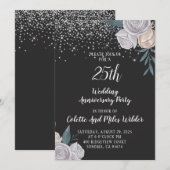 Invitation 25e Anniversaire de Mariage Noces d'Argent (Devant / Derrière)