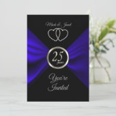 Invitation 25e Anniversaire de Mariage Noces d'Argent avec Sa (Debout devant)