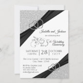 Invitation 25e anniversaire de mariage Noces d'argent et de v (Devant)