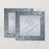 Invitation 25e anniversaire de mariage pailletée a (Devant / Derrière)