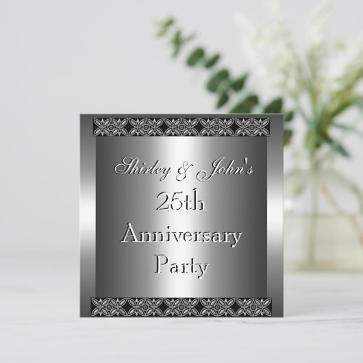 Invitation 25e anniversaire de mariage Party Argen (Debout devant)