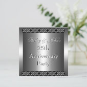 Invitation 25e anniversaire de mariage Party Silve (Debout devant)