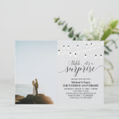 Invitation 25e Anniversaire de Mariage Photo Argent / Gris (Debout devant)