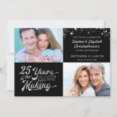 Invitation 25e anniversaire de mariage Photos de stars alors (Devant)