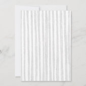 Invitation 25e Anniversaire de Mariage Rayures Gris Clair Arg (Dos)