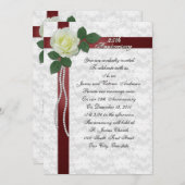 Invitation 25e anniversaire de mariage renouvellement de vœux (Devant / Derrière)