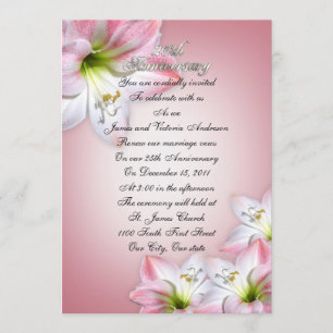 Invitation 25e anniversaire de mariage renouvellement de vœux