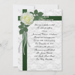 Invitation 25e anniversaire de mariage renouvellement de vœux