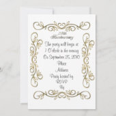 Invitation 25e anniversaire de mariage roses blanc (Dos)