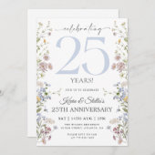 Invitation 25e anniversaire de Wildflower (Devant / Derrière)