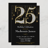 Invitation 25e anniversaire Diamants d'or noir Adu (Devant / Derrière)