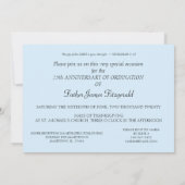 Invitation 25e anniversaire d'ordination d'argent (Dos)