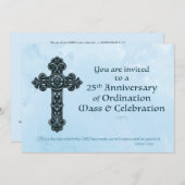 Invitation 25e anniversaire d'ordination d'argent (Devant / Derrière)